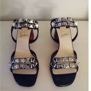 Christian Louboutin Black Studded Women's Sandals